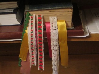 Bible with bookmarks.